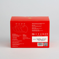 Callie Mask: A box of 24, 3D wing mask, antibacterial mask made in Malaysia, in Fortune Red from CNY 2023 limited edition.